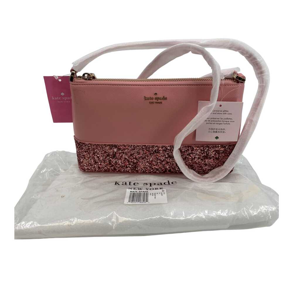 Kate Spade Pink Leather Glitter Crossbody Bag | Classic Style